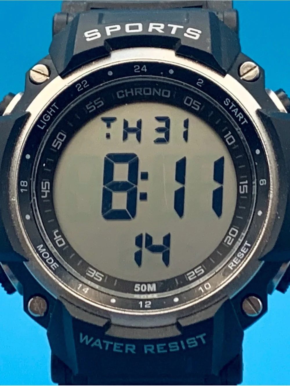 Men’s Digital Quartz Wristwatch Chrono Backlight Alarm Day Date Working